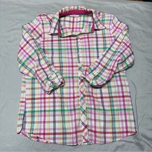 Allison Daley Multicolor Plaid Blouse
